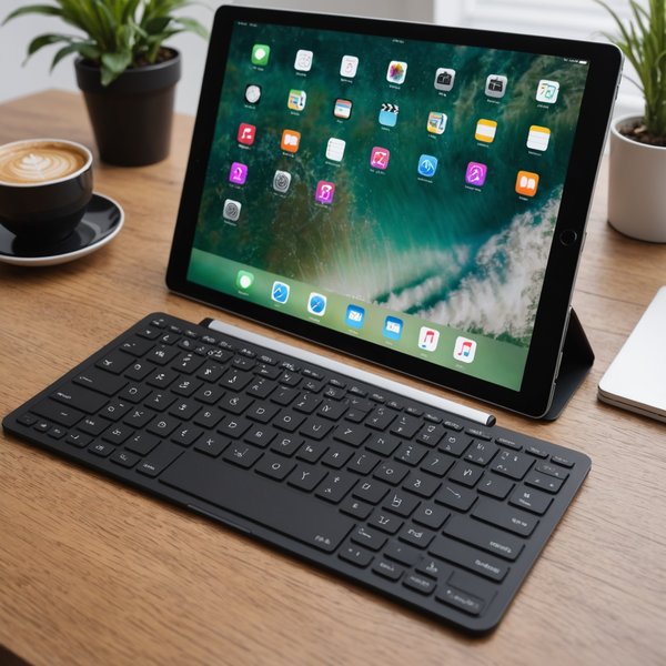 Quels sont les avantages de l'utilisation d'un clavier Bluetooth externe avec un iPad Pro pour le travail à domicile ?